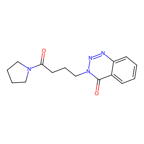 3-[4-oxo-4-(pyrrolidin-1-yl)butyl]-1,2,3-benzotriazin-4(3H)-one structure