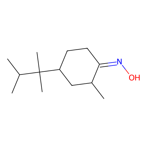 (1Z)-4-(2,3-dimethylbutan-2-yl)-N-hydroxy-2-methylcyclohexanimine structure