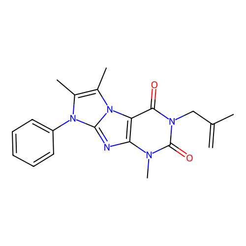 4,7,8-Trimethyl-2-(2-methylprop-2-enyl)-6-phenylpurino[7,8-a]imidazole-1,3-dione structure