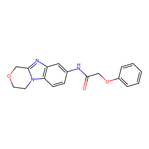 N-(3,4-dihydro-1H-[1,4]oxazino[4,3-a]benzimidazol-8-yl)-2-phenoxyacetamide structure