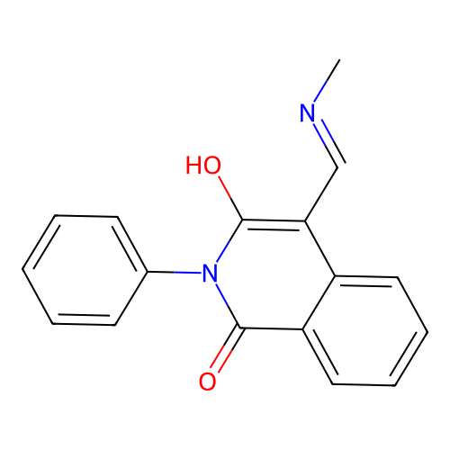 (E)-4-((methylamino)methylene)-2-phenylisoquinoline-1,3(2H,4H)-dione structure