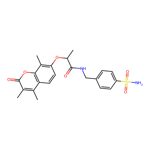 N-(4-sulfamoylbenzyl)-2-((3,4,8-trimethyl-2-oxo-2H-chromen-7-yl)oxy)propanamide structure