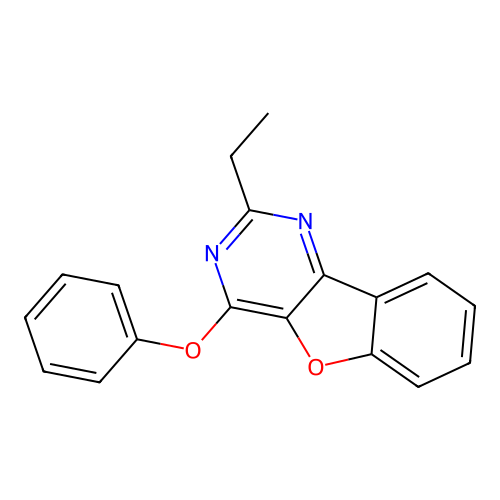 2-Ethyl-4-phenoxy[1]benzofuro[3,2-d]pyrimidine structure