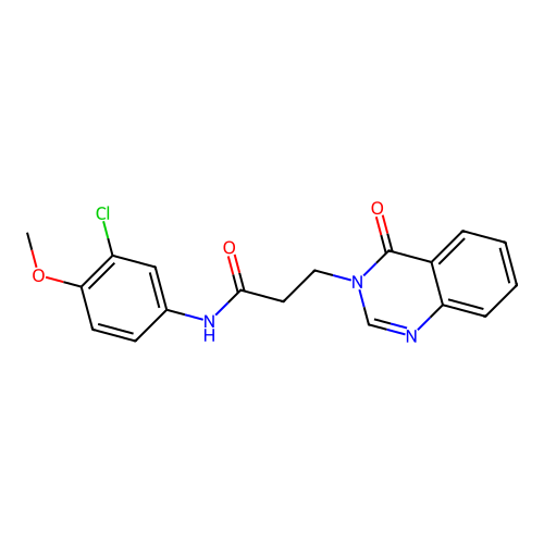 N-(3-chloro-4-methoxyphenyl)-3-(4-oxoquinazolin-3(4H)-yl)propanamide structure