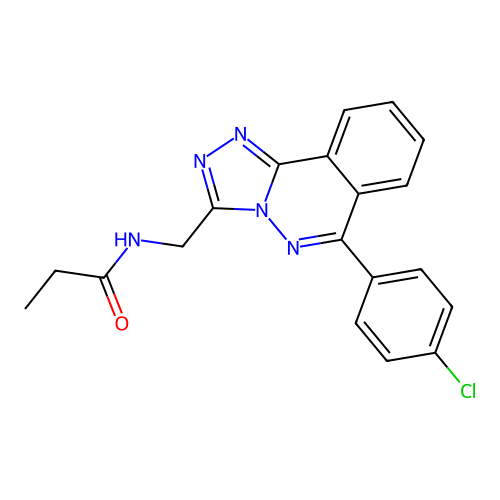 N-{[6-(4-chlorophenyl)[1,2,4]triazolo[3,4-a]phthalazin-3-yl]methyl}propanamide structure