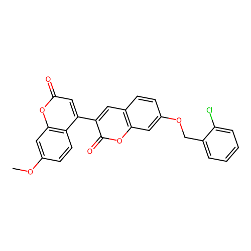 7-[(2-chlorobenzyl)oxy]-3-(7-methoxy-2-oxo-2H-chromen-4-yl)-2H-chromen-2-one structure