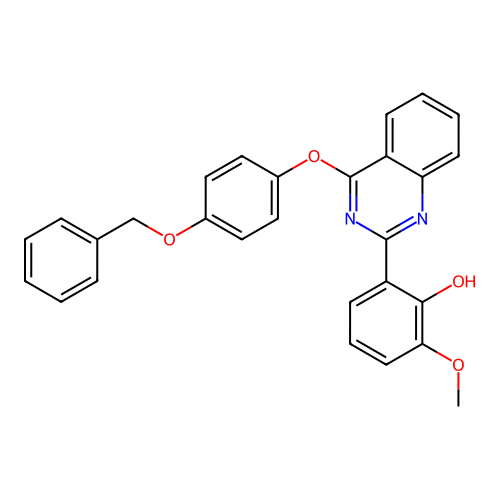 2-(4-(4-(Benzyloxy)phenoxy)quinazolin-2-yl)-6-methoxyphenol structure