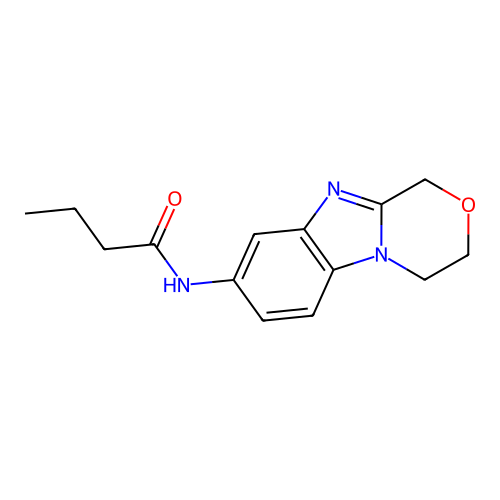 N-(3,4-dihydro-1H-[1,4]oxazino[4,3-a]benzimidazol-8-yl)butanamide structure