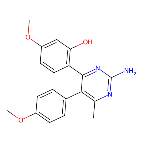 2-[2-Amino-5-(4-methoxyphenyl)-6-methylpyrimidin-4-yl]-5-methoxyphenol structure