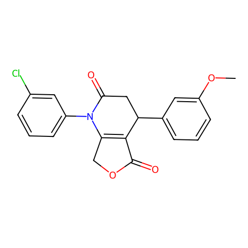 1-(3-chlorophenyl)-4-(3-methoxyphenyl)-3,4-dihydrofuro[3,4-b]pyridine-2,5(1H,7H)-dione structure