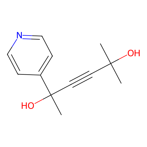 2-Methyl-5-(pyridin-4-yl)hex-3-yne-2,5-diol structure