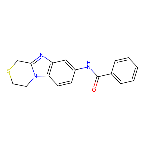 N-(3,4-dihydro-1H-[1,4]thiazino[4,3-a]benzimidazol-8-yl)benzamide structure