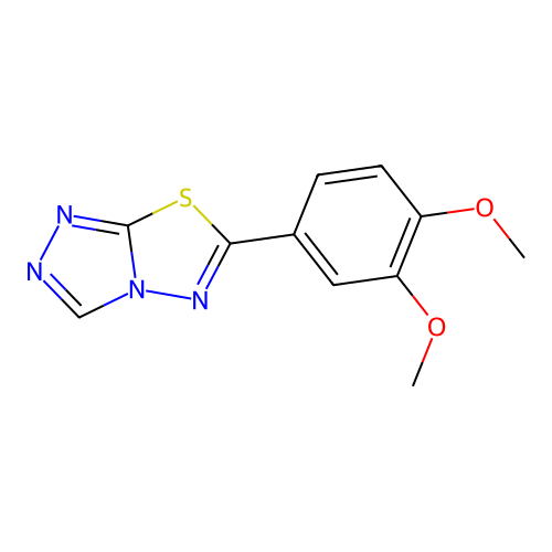 6-(3,4-Dimethoxyphenyl)[1,2,4]triazolo[3,4-b][1,3,4]thiadiazole structure