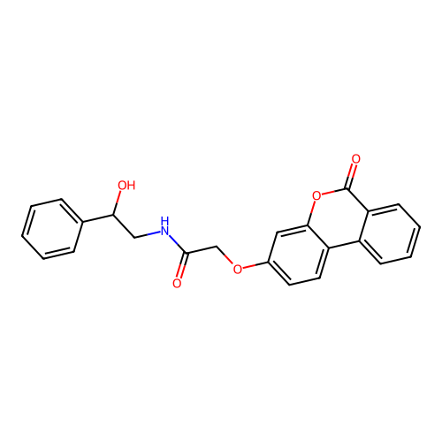 N-(2-hydroxy-2-phenylethyl)-2-((6-oxo-6H-benzo[c]chromen-3-yl)oxy)acetamide structure