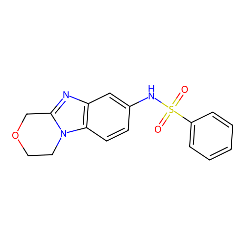 N-(3,4-dihydro-1H-[1,4]oxazino[4,3-a]benzimidazol-8-yl)benzenesulfonamide structure