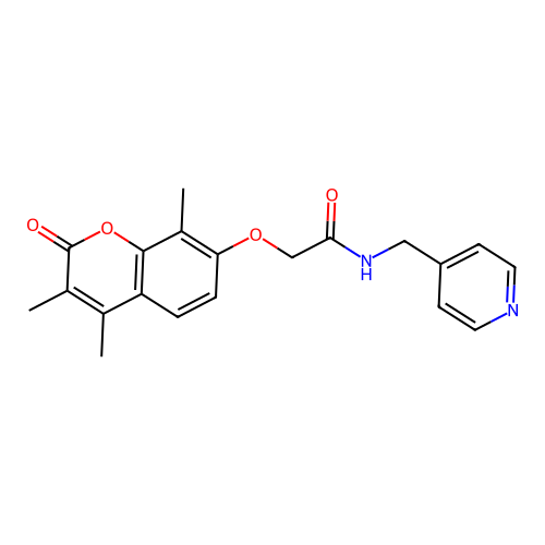 N-(pyridin-4-ylmethyl)-2-((3,4,8-trimethyl-2-oxo-2H-chromen-7-yl)oxy)acetamide structure