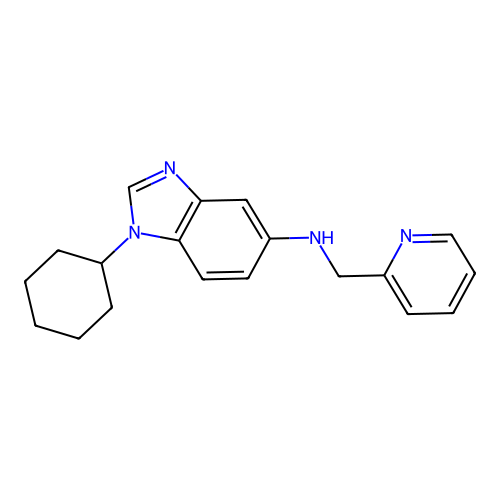 1-cyclohexyl-N-(pyridin-2-ylmethyl)benzimidazol-5-amine structure
