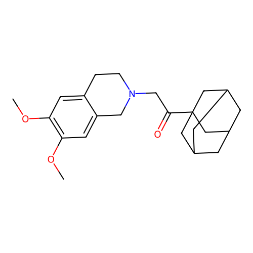 1-(1-adamantyl)-2-(6,7-dimethoxy-3,4-dihydro-1H-isoquinolin-2-yl)ethanone structure