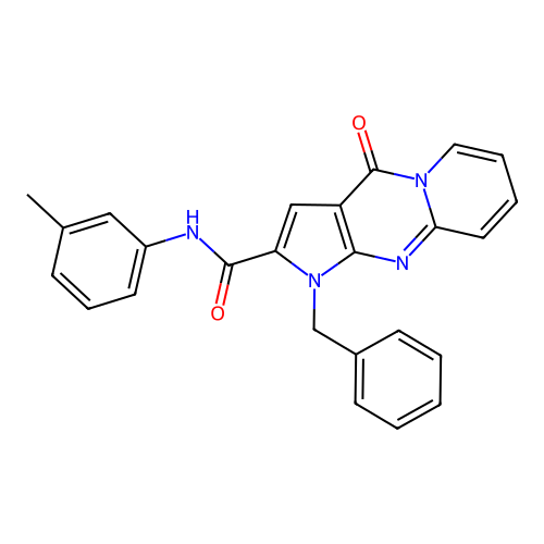 1-benzyl-4-oxo-N-(m-tolyl)-1,4-dihydropyrido[1,2-a]pyrrolo[2,3-d]pyrimidine-2-carboxamide structure