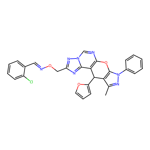 C28H20ClN7O3 structure