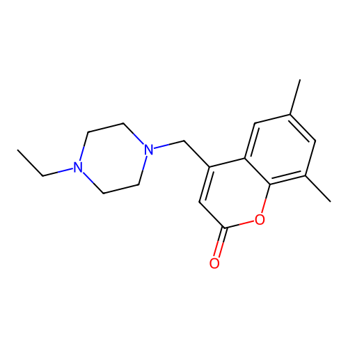 4-[(4-ethylpiperazin-1-yl)methyl]-6,8-dimethyl-2H-chromen-2-one structure