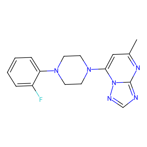 7-[4-(2-Fluorophenyl)piperazin-1-yl]-5-methyl[1,2,4]triazolo[1,5-a]pyrimidine structure
