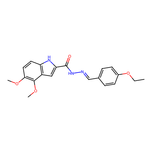 N'-[(E)-(4-ethoxyphenyl)methylidene]-4,5-dimethoxy-1H-indole-2-carbohydrazide structure