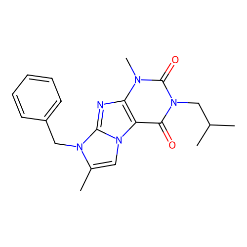 6-Benzyl-4,7-dimethyl-2-(2-methylpropyl)purino[7,8-a]imidazole-1,3-dione structure