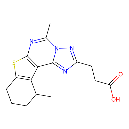 3-(5,11-dimethyl-8,9,10,11-tetrahydro[1]benzothieno[3,2-e][1,2,4]triazolo[1,5-c]pyrimidin-2-yl)propanoic acid structure