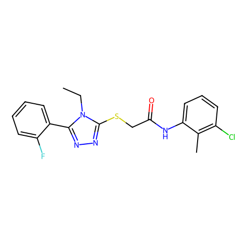 C19H18ClFN4OS structure