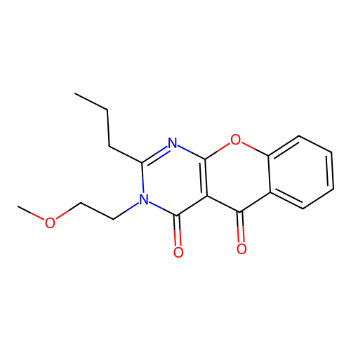 3-(2-methoxyethyl)-2-propyl-4H-chromeno[2,3-d]pyrimidine-4,5(3H)-dione structure