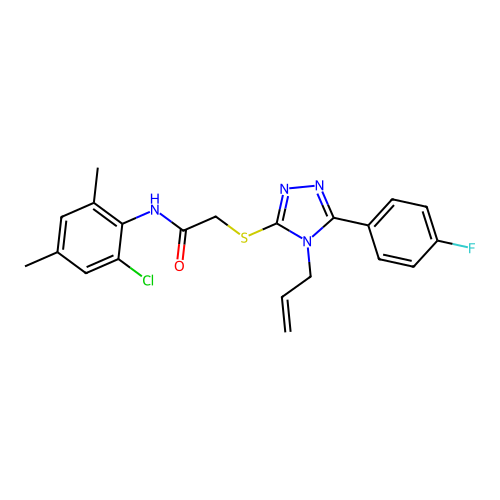 C21H20ClFN4OS structure