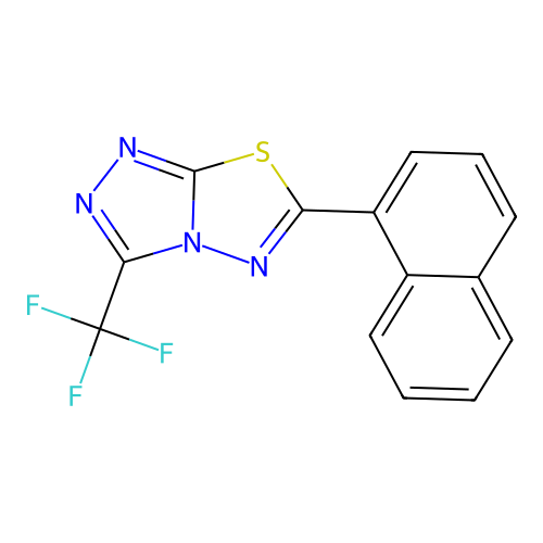 6-(1-Naphthyl)-3-(trifluoromethyl)[1,2,4]triazolo[3,4-b][1,3,4]thiadiazole structure