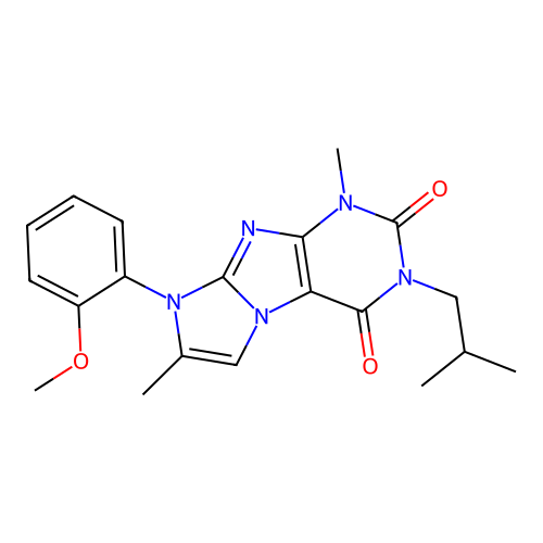 6-(2-methoxyphenyl)-4,7-dimethyl-2-(2-methylpropyl)purino[7,8-a]imidazole-1,3-dione structure