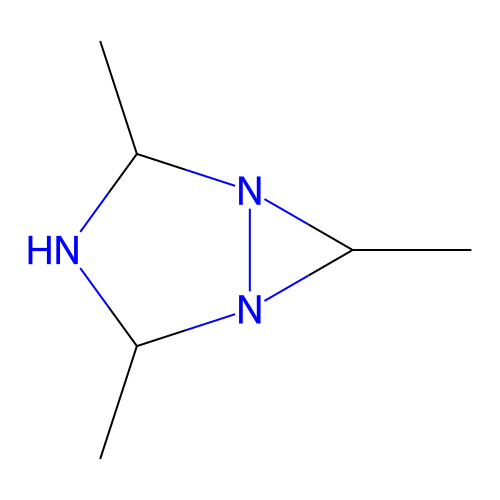 2,4,6-Trimethyl-1,3,5-triazabicyclo[3.1.0]hexane structure