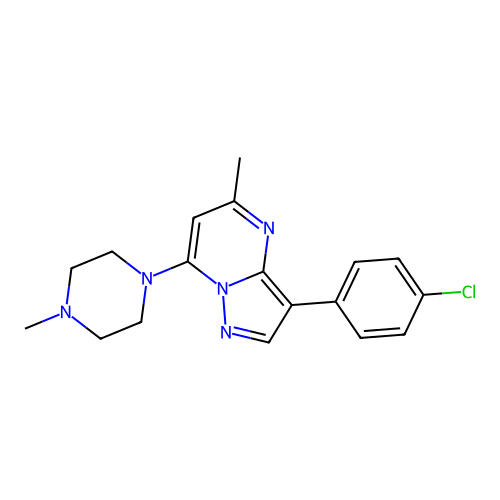 3-(4-Chlorophenyl)-5-methyl-7-(4-methylpiperazin-1-yl)pyrazolo[1,5-a]pyrimidine structure