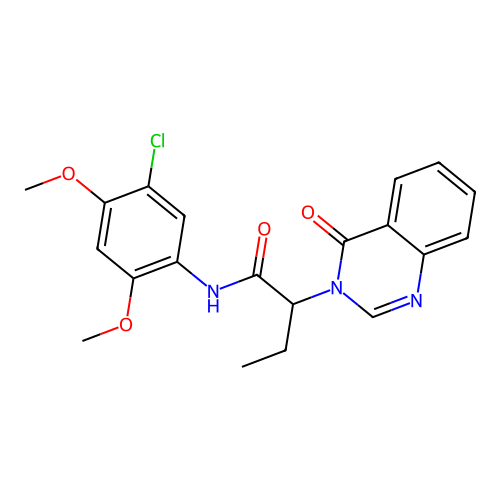 N-(5-chloro-2,4-dimethoxyphenyl)-2-(4-oxoquinazolin-3-yl)butanamide structure
