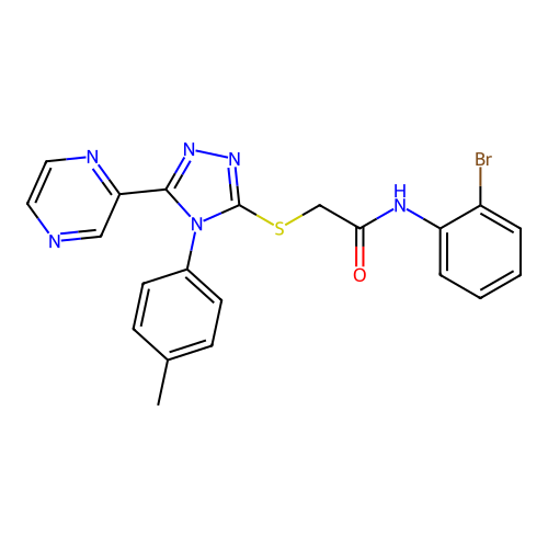 C21H17BrN6OS structure
