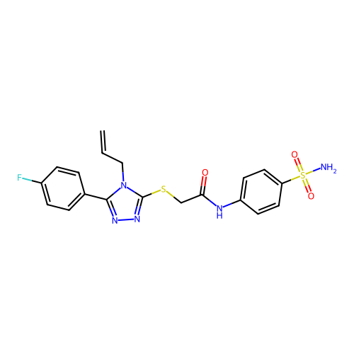 2-{[5-(4-fluorophenyl)-4-(prop-2-en-1-yl)-4H-1,2,4-triazol-3-yl]sulfanyl}-N-(4-sulfamoylphenyl)acetamide structure