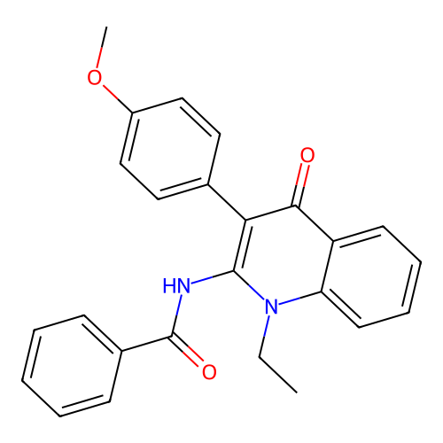 N-(1-ethyl-3-(4-methoxyphenyl)-4-oxo-1,4-dihydroquinolin-2-yl)benzamide structure