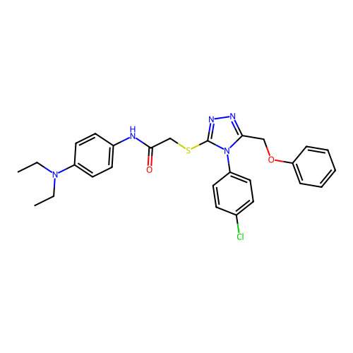 2-{[4-(4-chlorophenyl)-5-(phenoxymethyl)-4H-1,2,4-triazol-3-yl]sulfanyl}-N-[4-(diethylamino)phenyl]acetamide structure