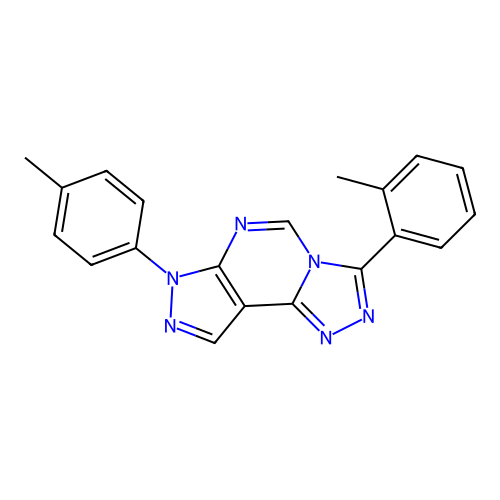 3-(2-methylphenyl)-7-(4-methylphenyl)-7H-pyrazolo[4,3-e][1,2,4]triazolo[4,3-c]pyrimidine structure