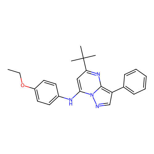 5-tert-butyl-N-(4-ethoxyphenyl)-3-phenylpyrazolo[1,5-a]pyrimidin-7-amine structure