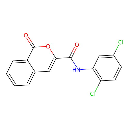 N-(2,5-dichlorophenyl)-1-oxo-1H-isochromene-3-carboxamide structure