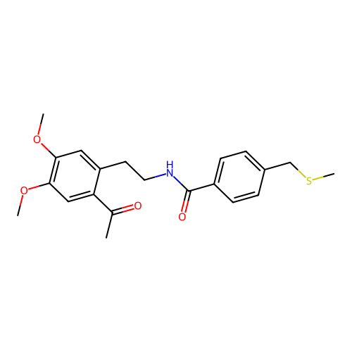 N-[2-(2-acetyl-4,5-dimethoxyphenyl)ethyl]-4-[(methylsulfanyl)methyl]benzamide structure