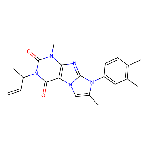 3-(but-3-en-2-yl)-8-(3,4-dimethylphenyl)-1,7-dimethyl-1H-imidazo[2,1-f]purine-2,4(3H,8H)-dione structure
