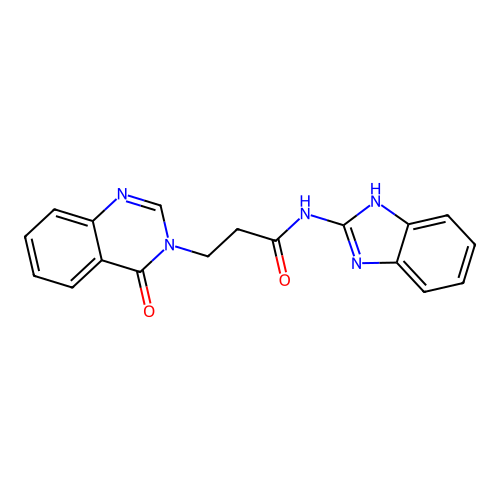 N-(1H-benzimidazol-2-yl)-3-(4-oxoquinazolin-3(4H)-yl)propanamide structure