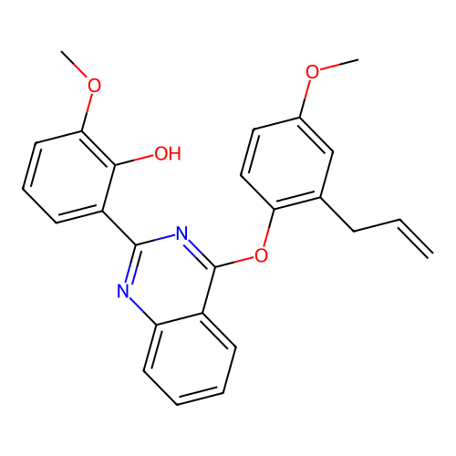 2-Methoxy-6-{4-[4-methoxy-2-(prop-2-en-1-yl)phenoxy]quinazolin-2-yl}phenol structure