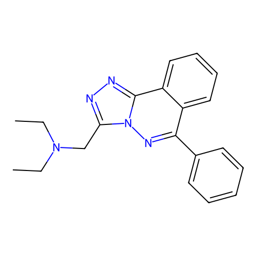 N-ethyl-N-[(6-phenyl[1,2,4]triazolo[3,4-a]phthalazin-3-yl)methyl]ethanamine structure