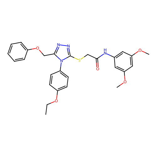 N-(3,5-dimethoxyphenyl)-2-{[4-(4-ethoxyphenyl)-5-(phenoxymethyl)-4H-1,2,4-triazol-3-yl]sulfanyl}acetamide structure